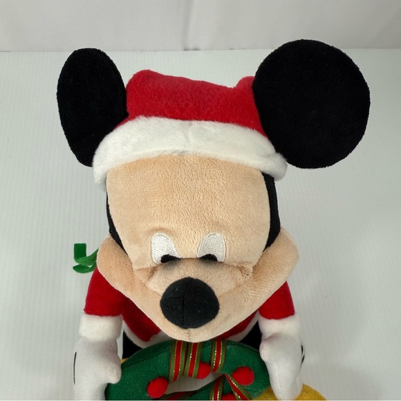 Disney Mickey Mouse Christmas Animated Singing Plush Lights 12" Works - Picture 3 of 15